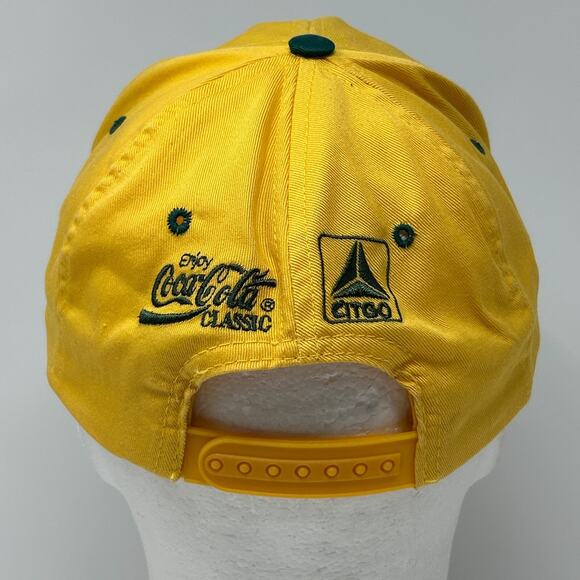 Vintage 90s Green Bay Packers Hat Yellow Cap Coca Cola Citgo NFL Snapback - Picture 3 of 10